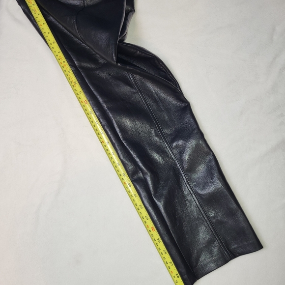 Wilfred Aritzia Vegan Leather Pants Women's Size 4 Black Straight Leg - Picture 5 of 10